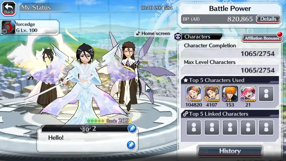 Bleach: Brave Souls Accounts [GLOBAL]53K Orbs|Rukia 10th Anniv,TYBW26[Yukio,Rir image 3