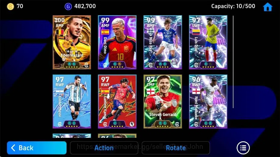 Buy eFootball Accounts - Mobile | PW 3123 | Eden Hazard BigT,New