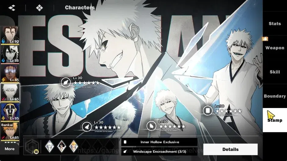 BLEACH: Soul Resonance Accounts NuverseSEA|LV 69|10 SSR [(AizenB2,TosenB2,Ichigo I image 13
