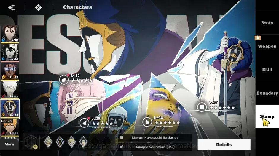BLEACH: Soul Resonance Accounts NuverseSEA|LV 69|10 SSR [(AizenB2,TosenB2,Ichigo I image 17
