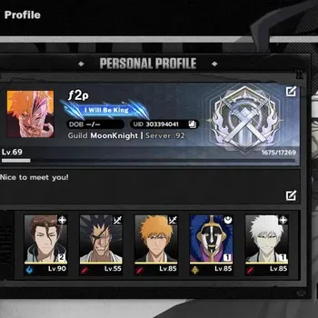 BLEACH: Soul Resonance Accounts NuverseSEA|LV 69|10 SSR [(AizenB2,TosenB2,Ichigo I image 1