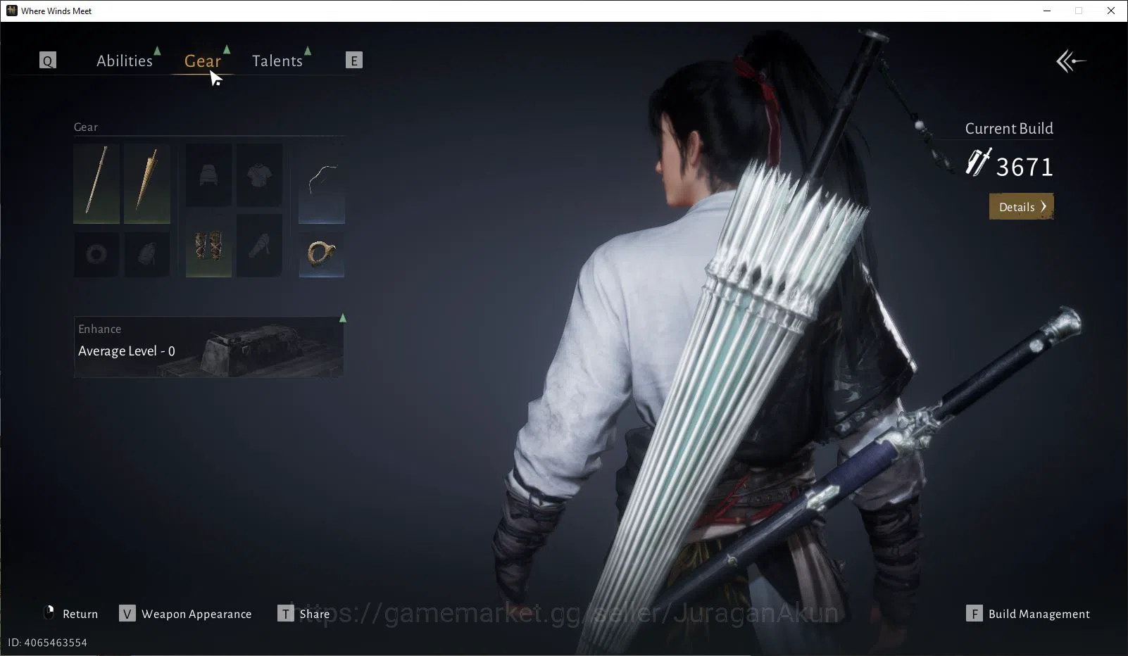 Where Winds Meet Accounts GLOBAL|Lv 5|Starter|GS 3,6k| Harmonic Core |Nemeless Sword & Vernal Umbrella|Fresh Story|MC 9