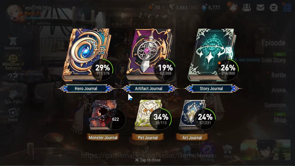 Epic Seven Accounts GLOBAL Unverif|5 ML(LOT Scales,Har setti,A Laika,E image 4