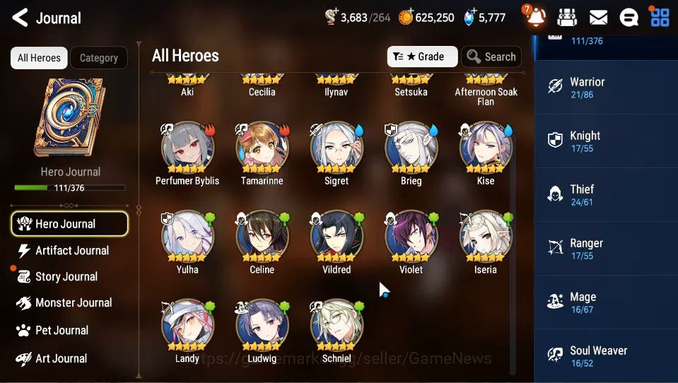 Epic Seven Accounts GLOBAL Unverif|5 ML(LOT Scales,Har setti,A Laika,E image 7