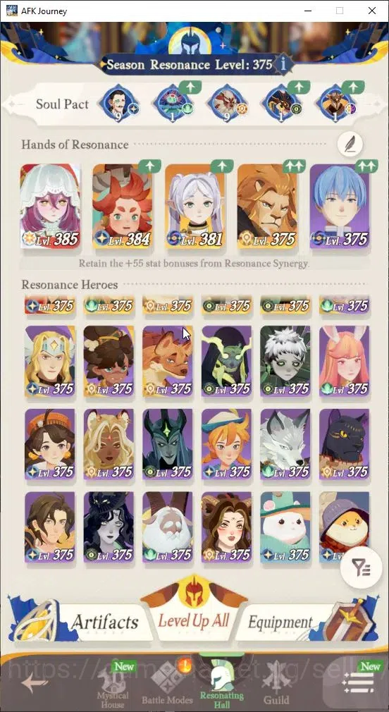 AFK Journey Accounts GLOBAL H57|Collab Frieren|Legendary+ Aurora|8 S Ch image 2