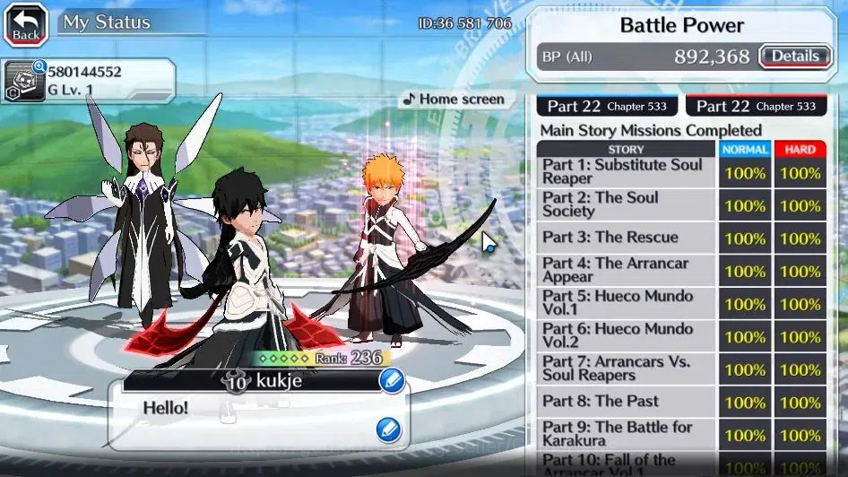 Bleach: Brave Souls Accounts [GLOBAL]50K Orb|2 Renewd Ichigo,TYBW25 Yachiru,Nem image 4