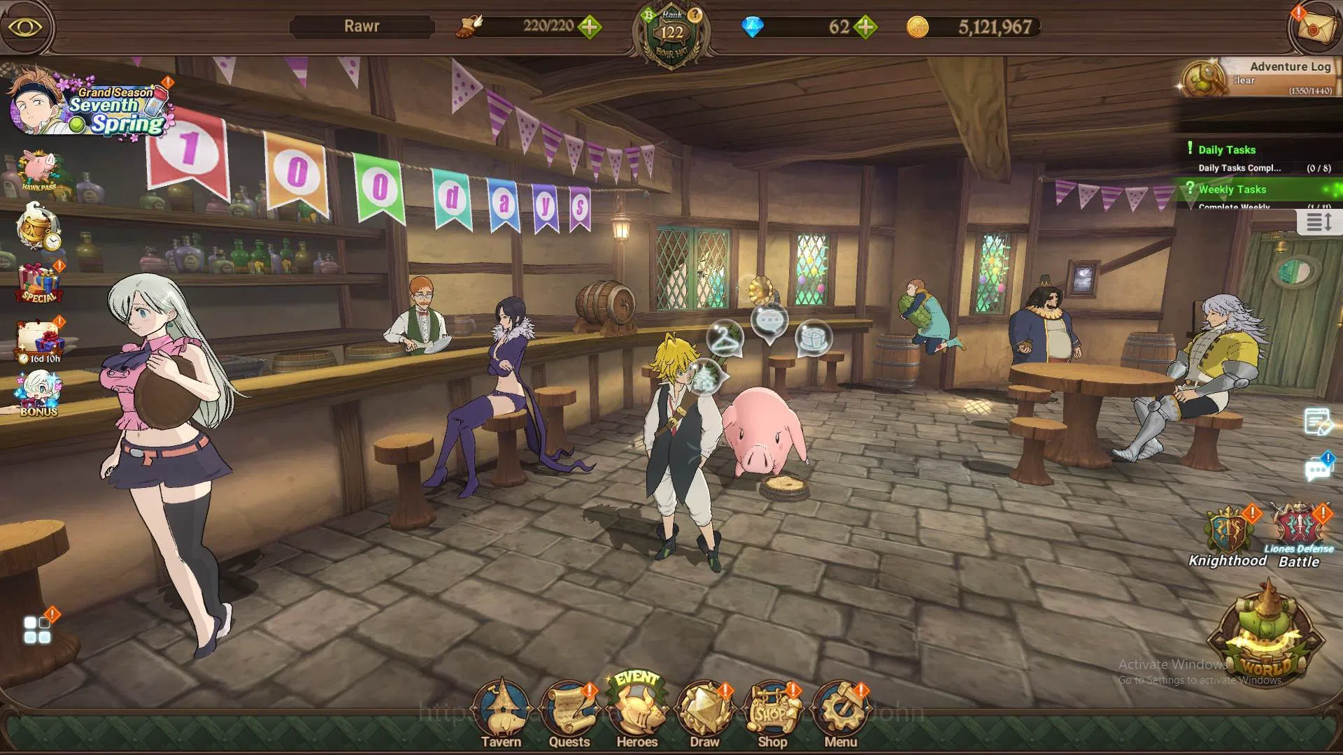 The Seven Deadly Sins: Grand Cross Accounts Others ASIA|5M CC|4LR Roxy4/6,Merlin,Diane,Elizabeth|Full collab FF 1
