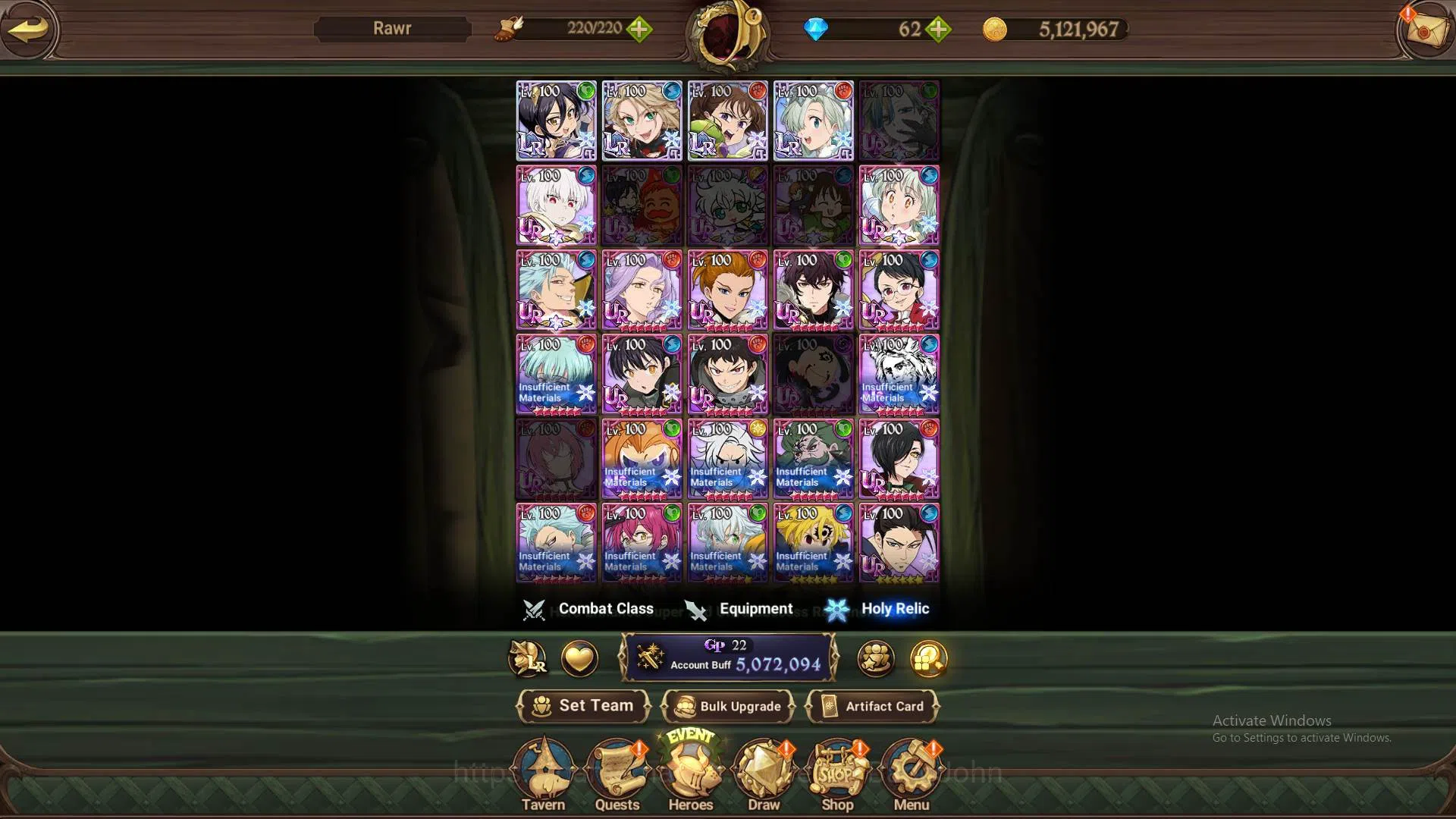 The Seven Deadly Sins: Grand Cross Accounts Others ASIA|5M CC|4LR Roxy4/6,Merlin,Diane,Elizabeth|Full collab FF 11