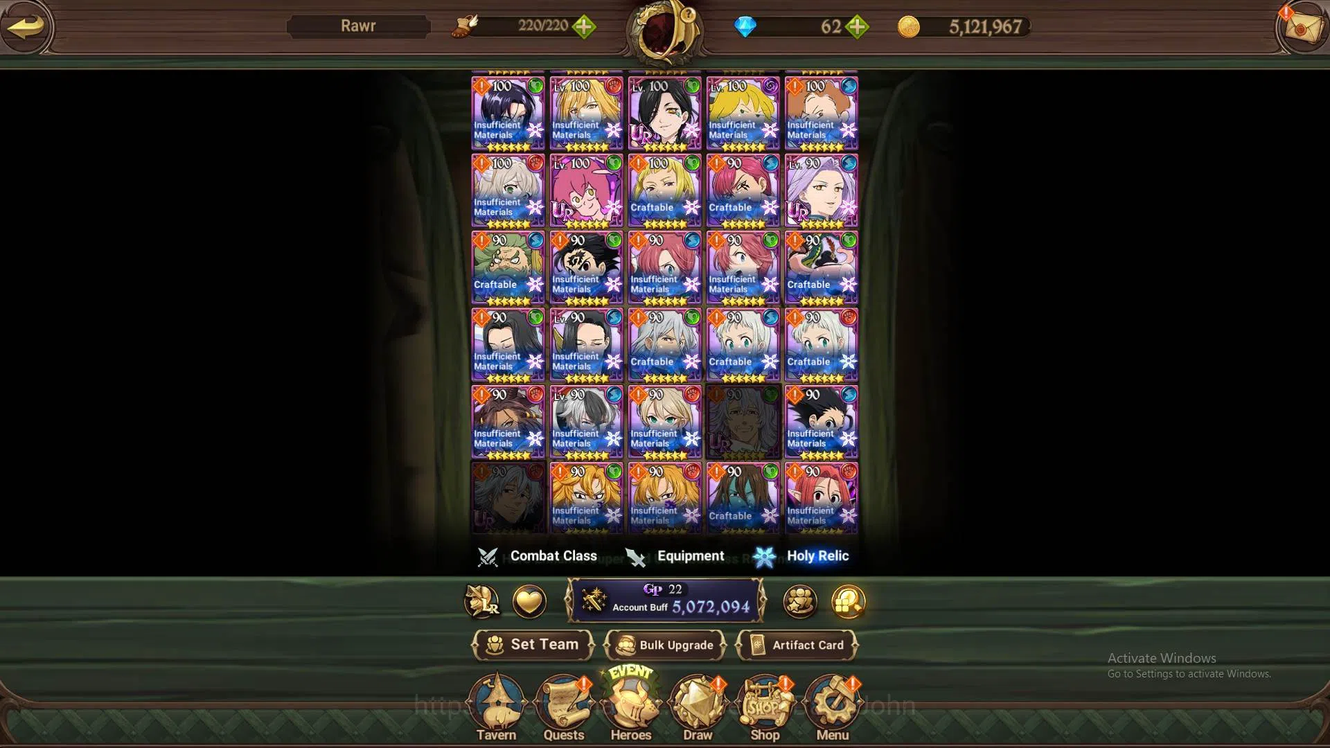 The Seven Deadly Sins: Grand Cross Accounts Others ASIA|5M CC|4LR Roxy4/6,Merlin,Diane,Elizabeth|Full collab FF 12