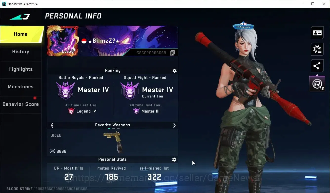 Blood Strike Accounts ASIA|ETERNAL DeAgle+16 ULTRA[EMMA,JET,M4A1,AUG,URB image 2