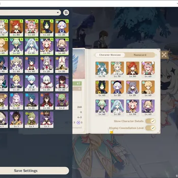 Genshin Impact Accounts Mid Game Asia|AR 47|4 Limited + 2(*5 Weapon)|Vodyanitsa,Vesna,Varesa,Mavuika|Birthday Unset|Male