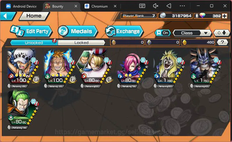 One Piece Bounty Rush Accounts GLOBAL|EX 2+PR 7|BMO Kaido, WI Trafalgar Law,LW Ma image 7