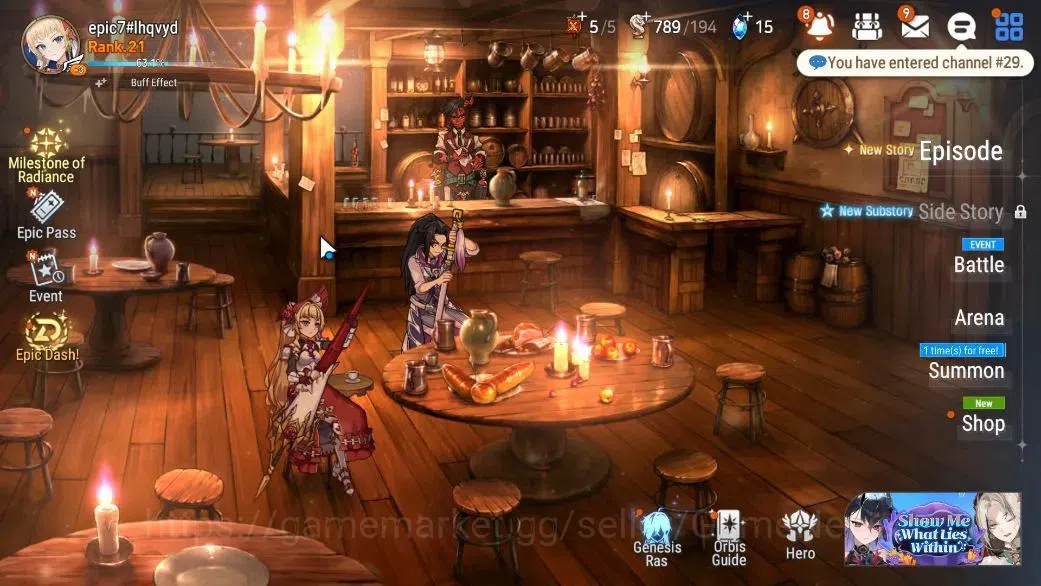Epic Seven Accounts Limited Hero GLOBAL UnVerif|NewEra|2 ML(Tidal Rift Elvira,NC Landy)+Elvira,Tenebria,Landy Etc|Poh 1