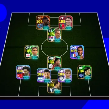 eFootball Accounts Starter 043-IN - OVR 3222 - 9 manager double Boost - Starter BT Dembele X Olise Blitz X Lampard 105 x