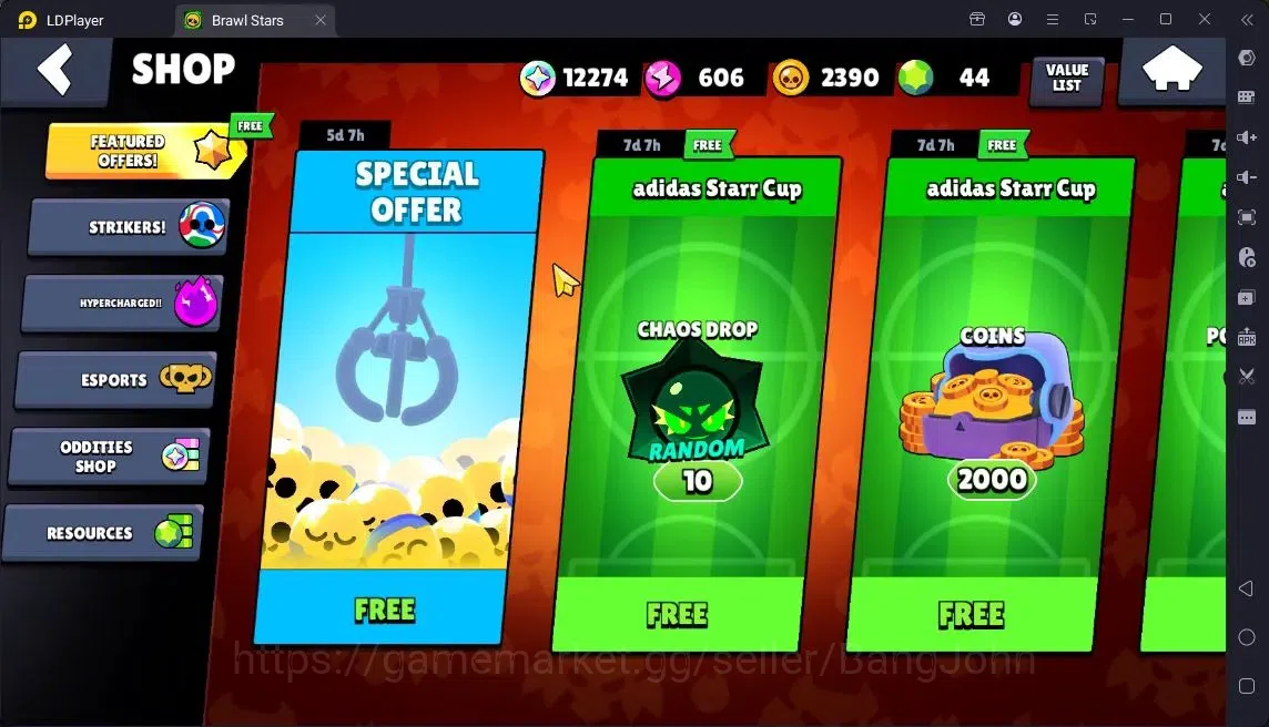 Brawl Stars Accounts Global |Trophy 3347|32 Brawler|3 Max Hypercharge|12274 Bling+44 Gems|1Legendary[Jock 5