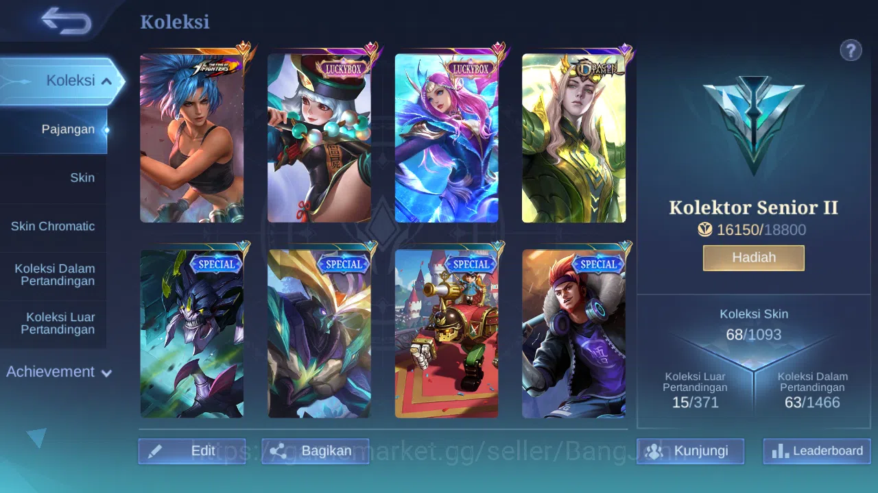 Mobile Legends: Bang Bang Accounts Hero 55 Skin 68 | KOF Karina | Luckybox Odette, Ru image 8