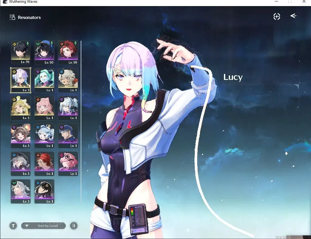 Wuthering Waves Accounts Starter SEA | UL 48| 2 Limited| Lucy RC 6 + Sign, Rebecca |DB Lvl 30|Male MC|Log Kuro|Check 2