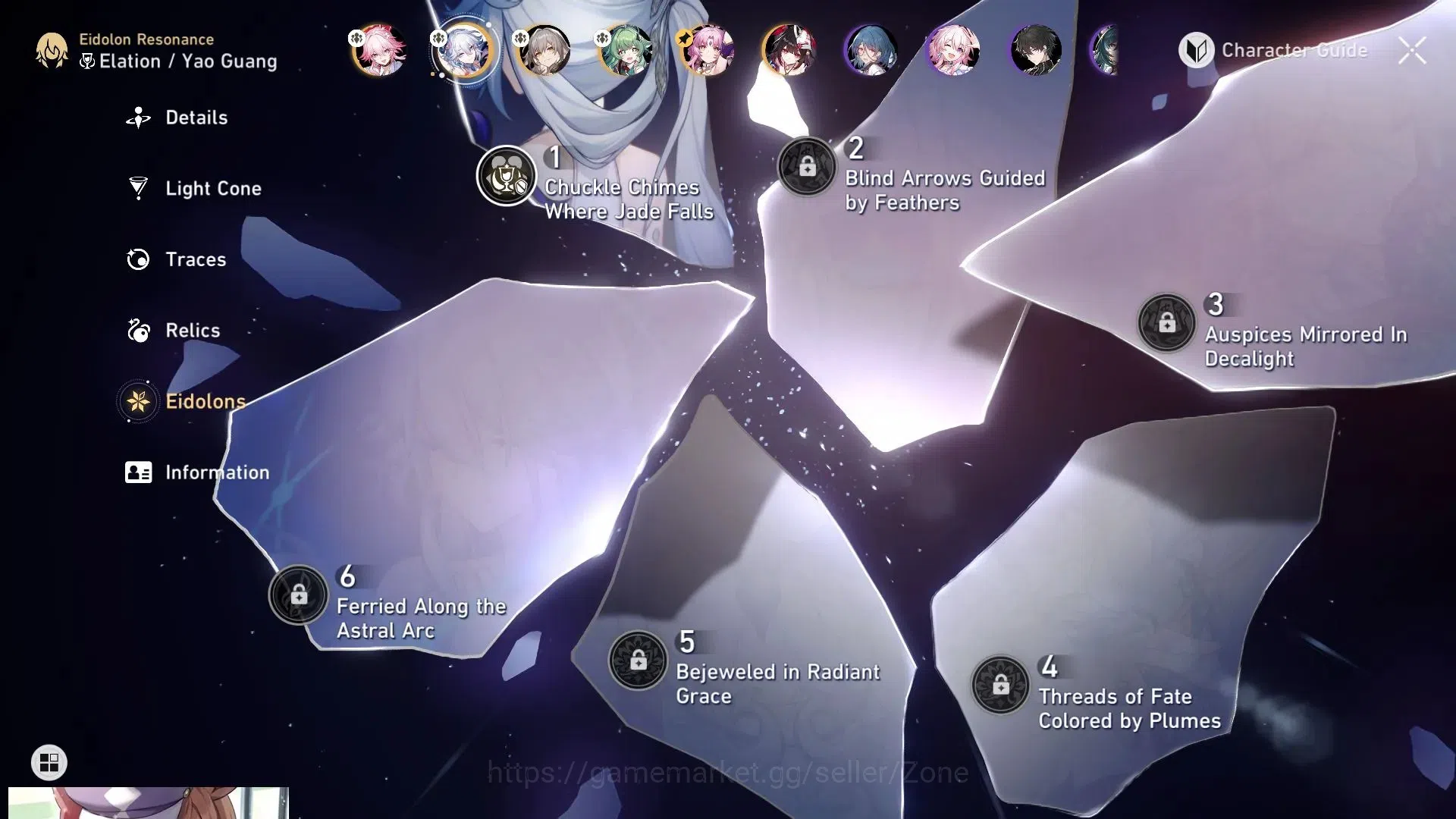 Honkai Star Rail Accounts America|TL70|6 E1 Lim Char: Evanescia, Sparkle, Fu image 5