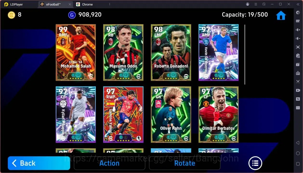 eFootball Accounts Legends & Iconic Players Mobile |PW 3189|Bigtime Salah|Epic Oddo,Donadoni,Kahn,Berbatov,Rijkaard Etc|SHW 4