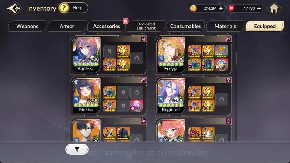 Seven Knights Re:Birth Accounts Global |5 EX7 (Fai,Juri,Roise,Gelidus,Melia)|31 TC image 10