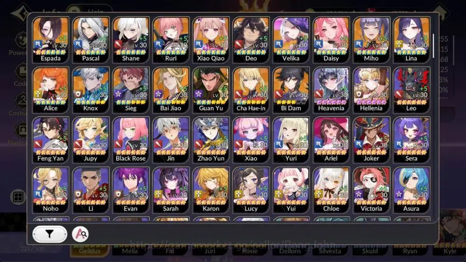 Seven Knights Re:Birth Accounts Global |5 EX7 (Fai,Juri,Roise,Gelidus,Melia)|31 TC image 3