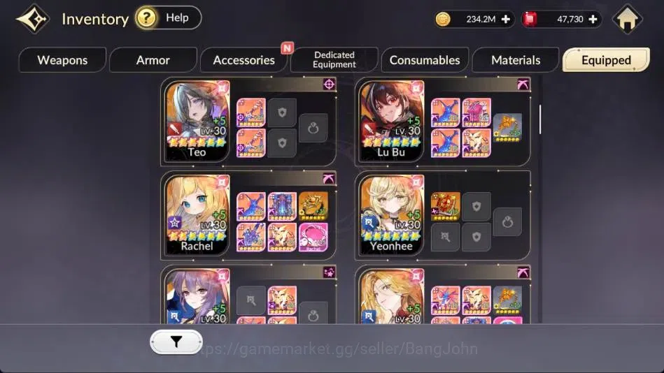 Seven Knights Re:Birth Accounts Global |5 EX7 (Fai,Juri,Roise,Gelidus,Melia)|31 TC image 9