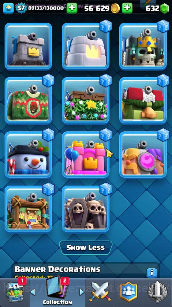 Clash Royale Accounts Midgame Lvl 57|Trophy 10001|KTL 11|Limited Skin|Card 121|15 EVO,8 Champ,21 Legend,33 Epic,30 Rare,29 11