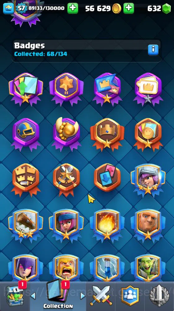 Clash Royale Accounts Midgame Lvl 57|Trophy 10001|KTL 11|Limited Skin|Card 121|15 EVO,8 Champ,21 Legend,33 Epic,30 Rare,29 12