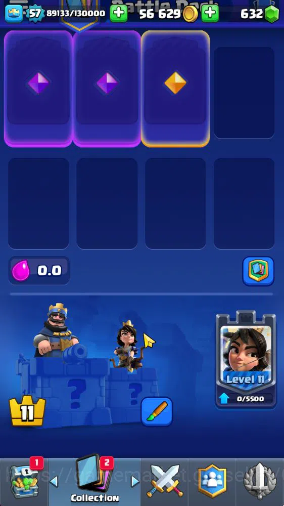 Clash Royale Accounts Midgame Lvl 57|Trophy 10001|KTL 11|Limited Skin|Card 121|15 EVO,8 Champ,21 Legend,33 Epic,30 Rare,29 4