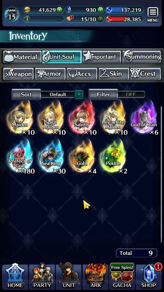 Last Cloudia Accounts GLOBAL | Rank 15 | Ascended Roland, Spirit Maiden  image 5