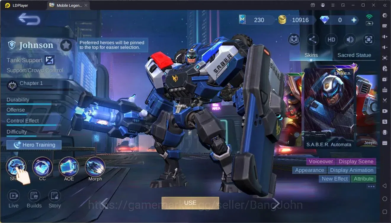 Mobile Legends: Bang Bang Accounts Global|Hero 82|Skin 107|Seasoned|Spongebob Cyclops image 5