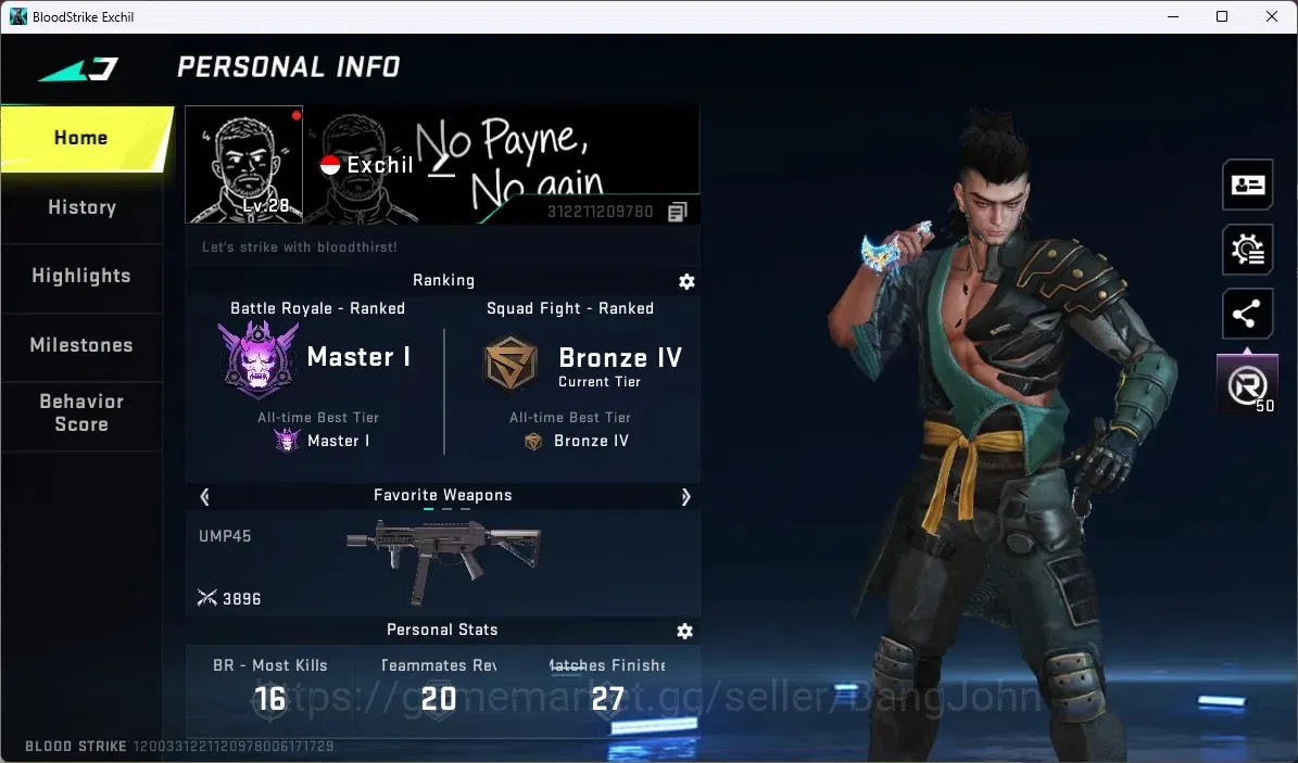 Blood Strike Accounts ASIA | 2 TR: MCX,FN2000 | 6 LEGENDARY GUNS | 1 ULT image 1