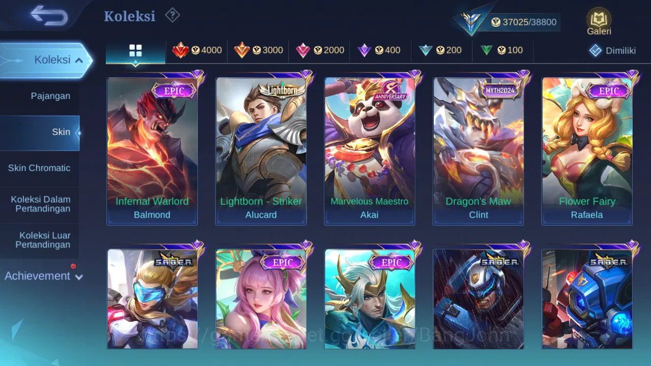 Mobile Legends: Bang Bang Accounts GLOBAL Hero 106 Skin 171 | Luckybox Kaja | CC Nata image 2