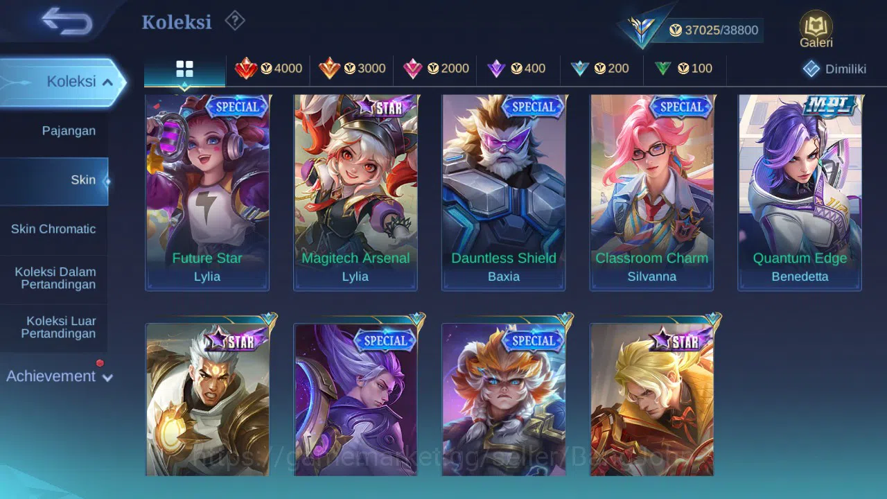 Mobile Legends: Bang Bang Accounts GLOBAL Hero 106 Skin 171 | Luckybox Kaja | CC Nata image 9