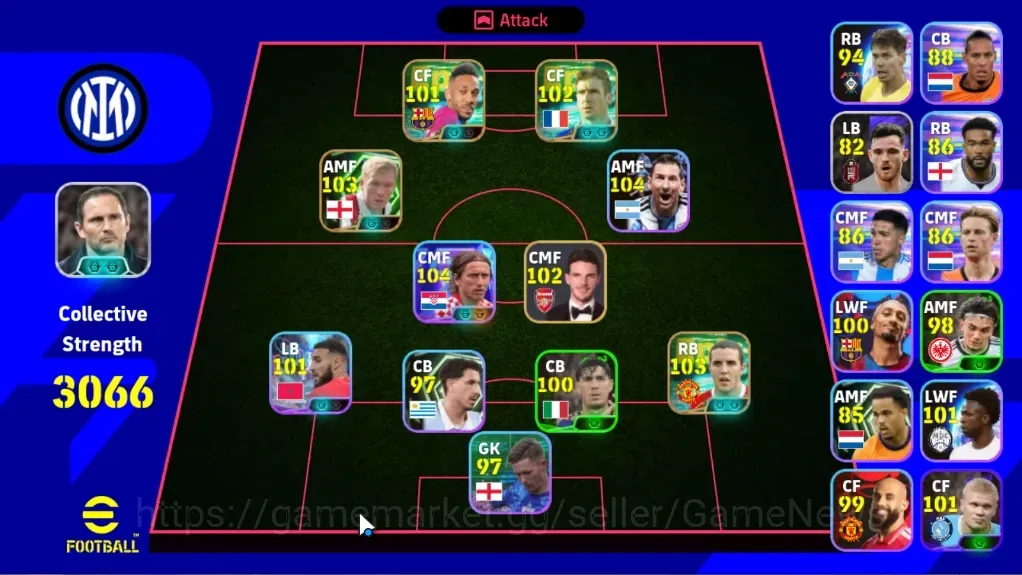 eFootball Accounts Legends & Iconic Players Android|Power 3066|Epic Paul Scholes,John O'Shea,Eric Cantona,Aubameyang|5 1
