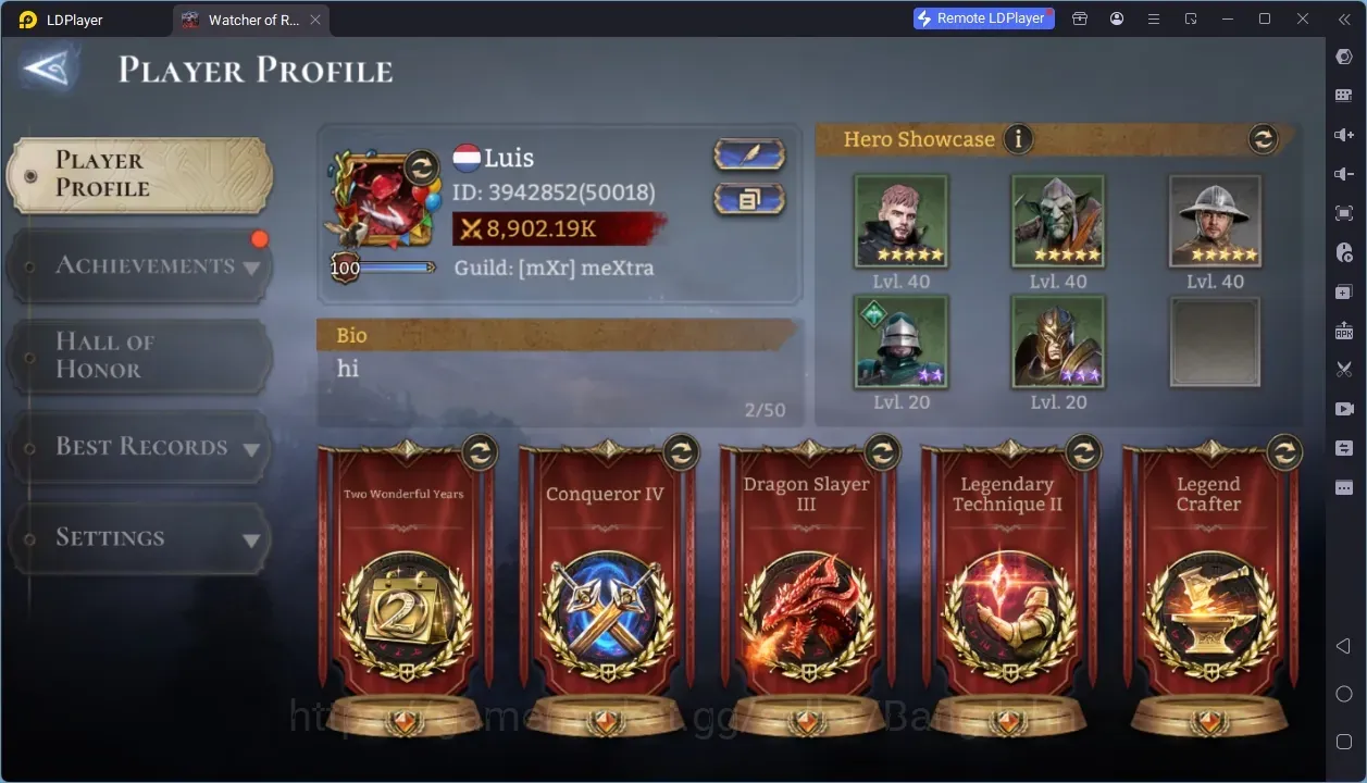 Watcher of Realms Accounts End-Game Global 50xx|Power 8,9M|18Lord 1