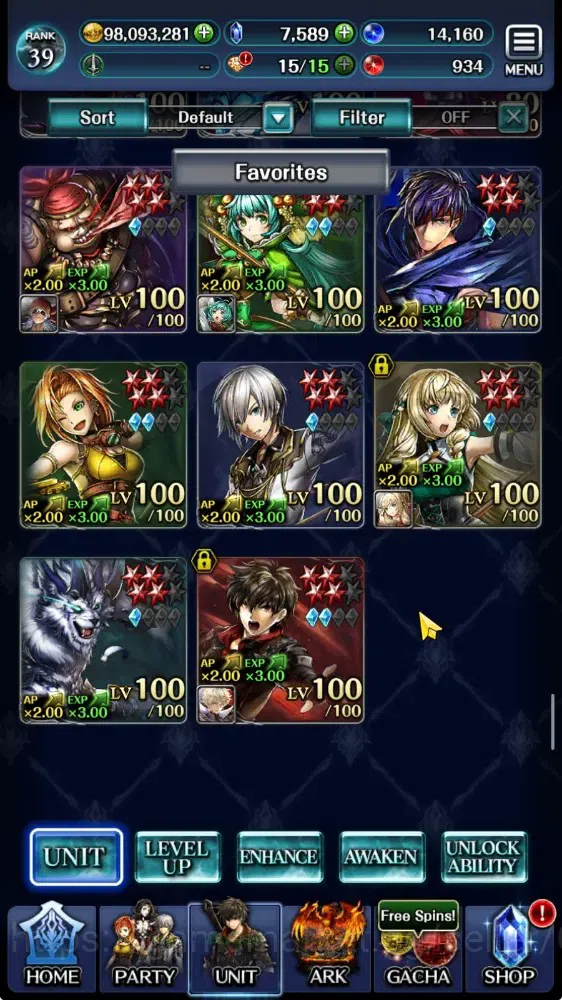 Last Cloudia Accounts GLOBAL|Rank 39|Top Tier Unit (E.Lelouch,Kallen,Suz image 9