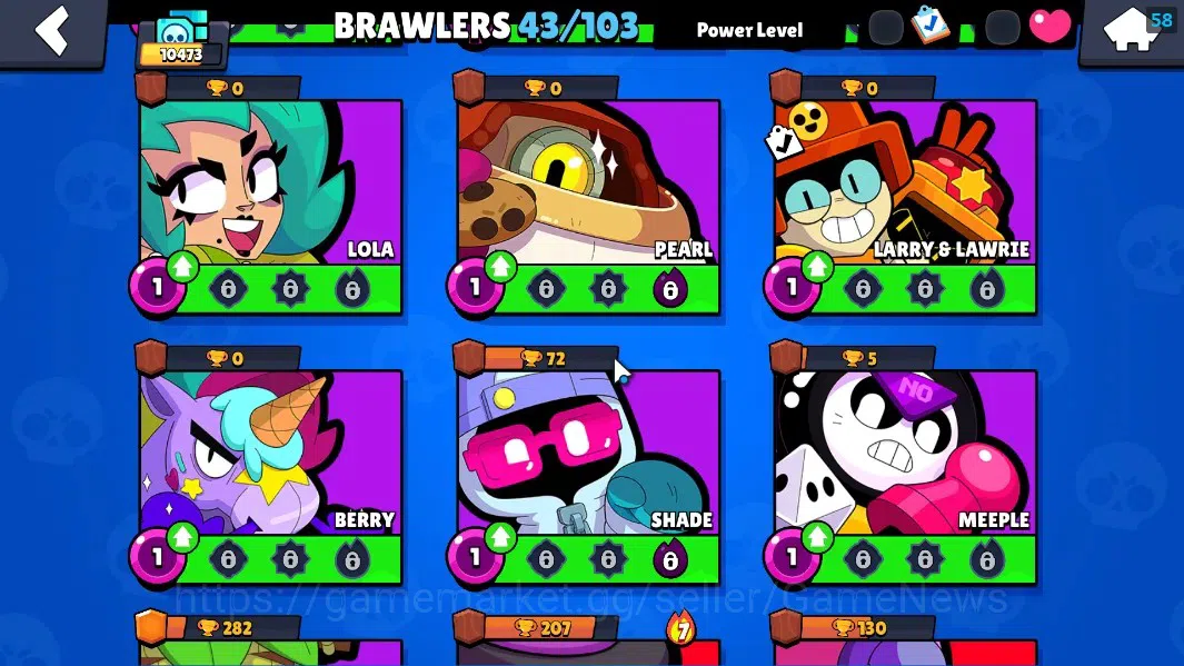 Brawl Stars Accounts 10473 Trophy|43 Brawler 7 Max Lvl|4k Bling|2 Legen image 12
