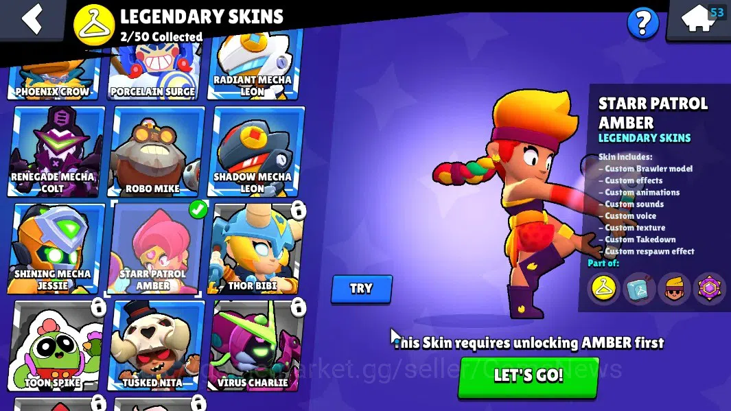 Brawl Stars Accounts 10473 Trophy|43 Brawler 7 Max Lvl|4k Bling|2 Legen image 16