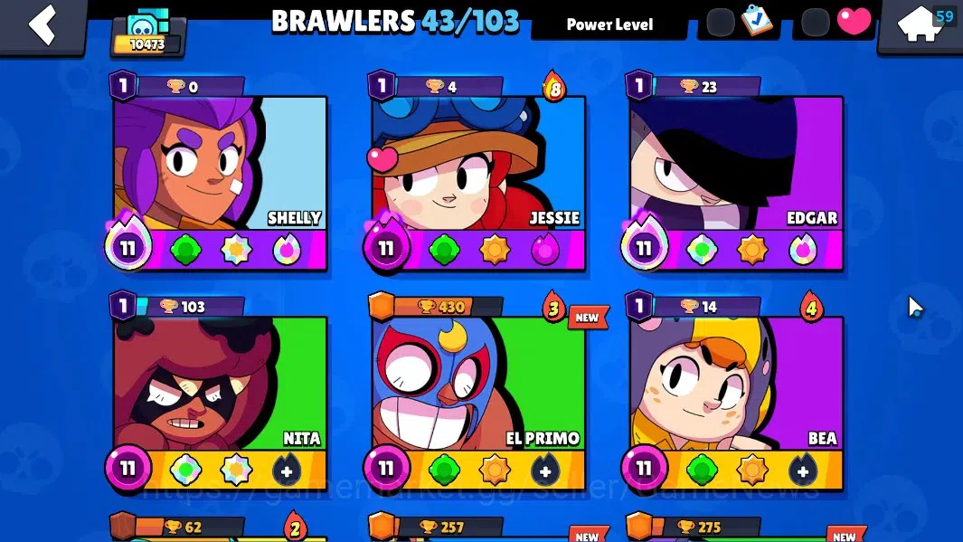 Brawl Stars Accounts 10473 Trophy|43 Brawler 7 Max Lvl|4k Bling|2 Legen image 7