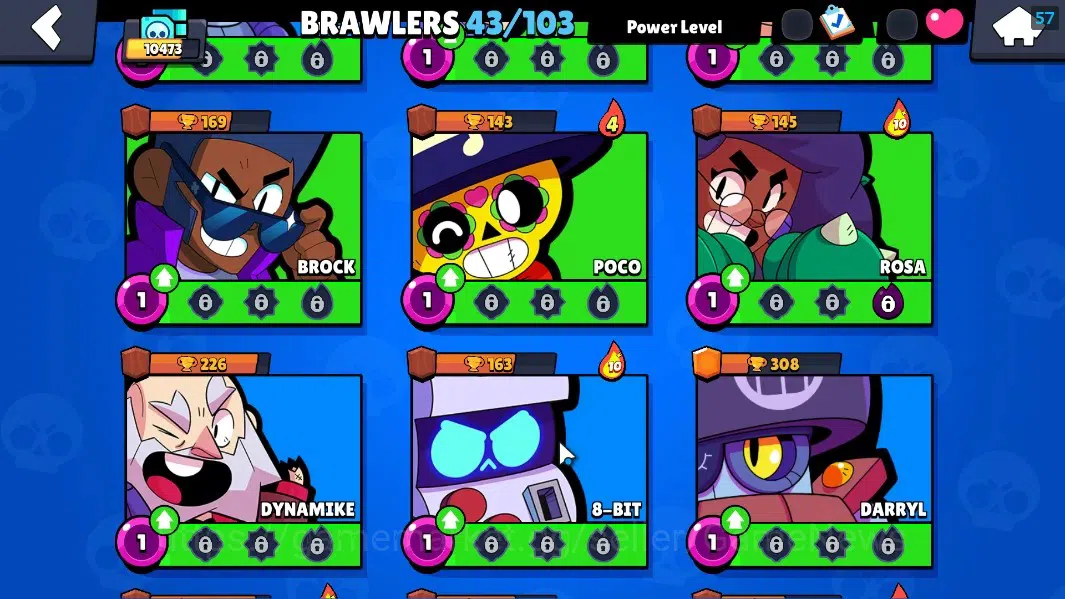 Brawl Stars Accounts 10473 Trophy|43 Brawler 7 Max Lvl|4k Bling|2 Legen image 9