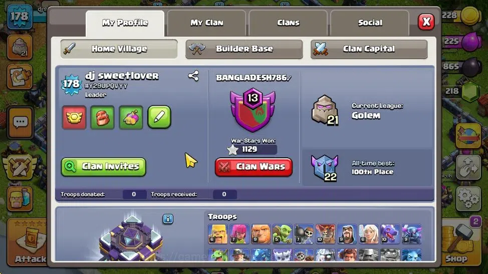 Clash of Clans Accounts High-End TH15-BH9|Lv.178|BK52,AQ51,M33,GW33,RC25,DD10|BM15-BC15|HH9|1 Legendary,4 Gold Skins|218 1