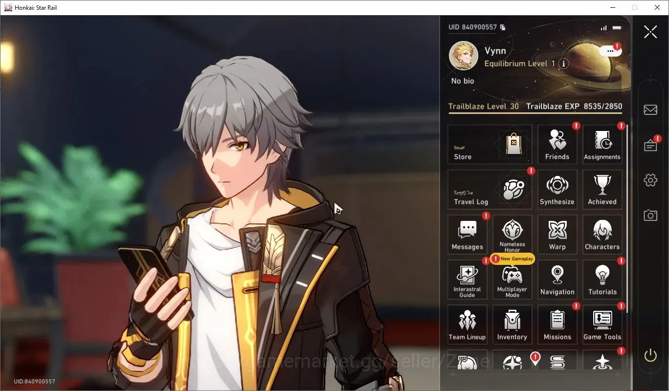 Honkai Star Rail Accounts Starter ASIA|TL30|Starter|SW Lv.999,Gilgamesh,Saber,Robin,Archer, Etc.|Detail Cek 1