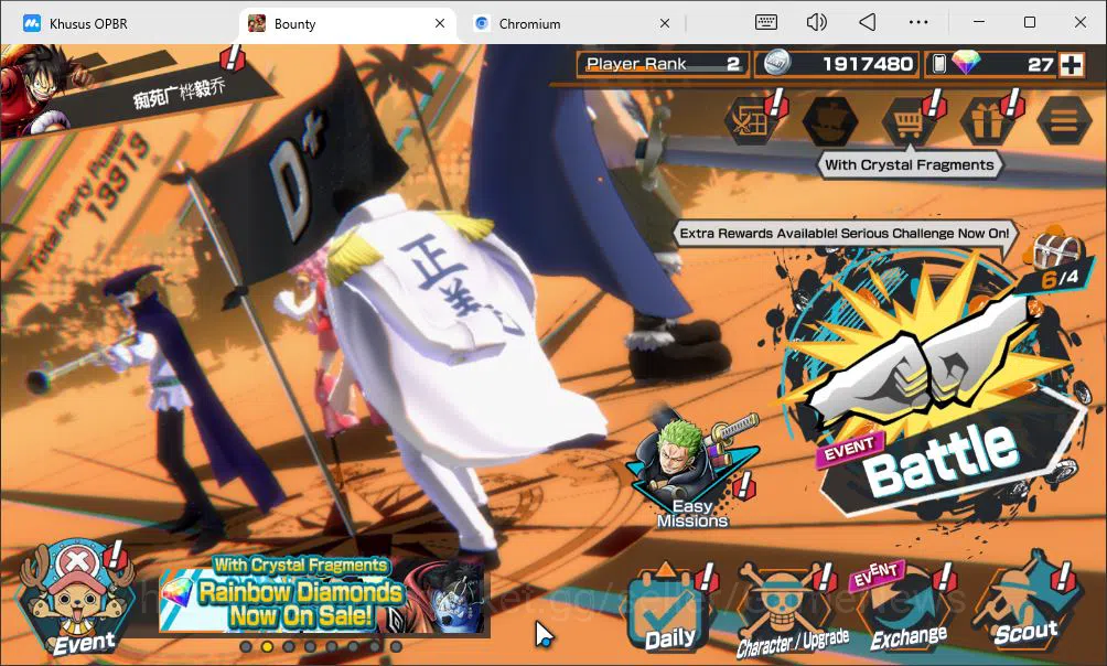 One Piece Bounty Rush Accounts Global|6EX|DD Shanks,WI Law,KS Yamato,LH D.Garp,T5 image 1