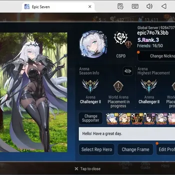Epic Seven Accounts Limited Hero Global unver|21ML(Notos,Harsetti,Zio,Etc.)Gras - 1day|PoH+Bless ON||Limitd AW