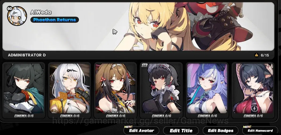 Zenless Zone Zero Accounts End-Game ASIA|IK 60|Free GI ENDGAME|4K Chrom|12 LMT 4