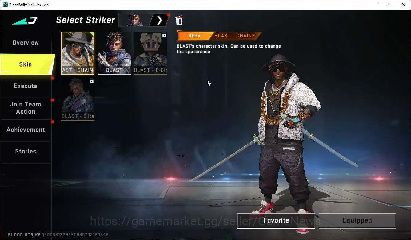 Blood Strike Accounts Mid-Tier ASIA|1 MELE Zenpakuto|15 ULTRA[Katya,Hank,Glock,Vector,INP9,Etc]|Collab Bleach 5