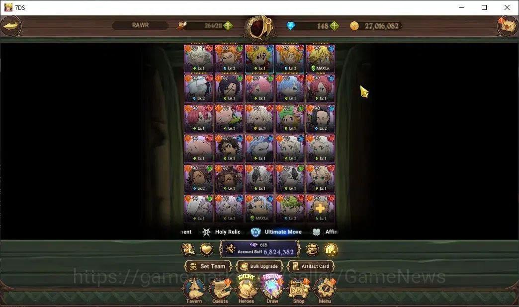 The Seven Deadly Sins: Grand Cross Accounts ASIA|6M CC|9 LS,148 Dm|7 LR+14 UR+Manny Collabs|Lu image 10