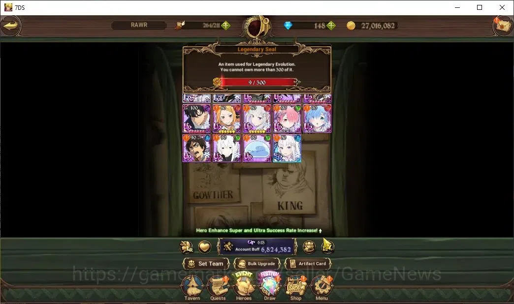 The Seven Deadly Sins: Grand Cross Accounts ASIA|6M CC|9 LS,148 Dm|7 LR+14 UR+Manny Collabs|Lu image 5