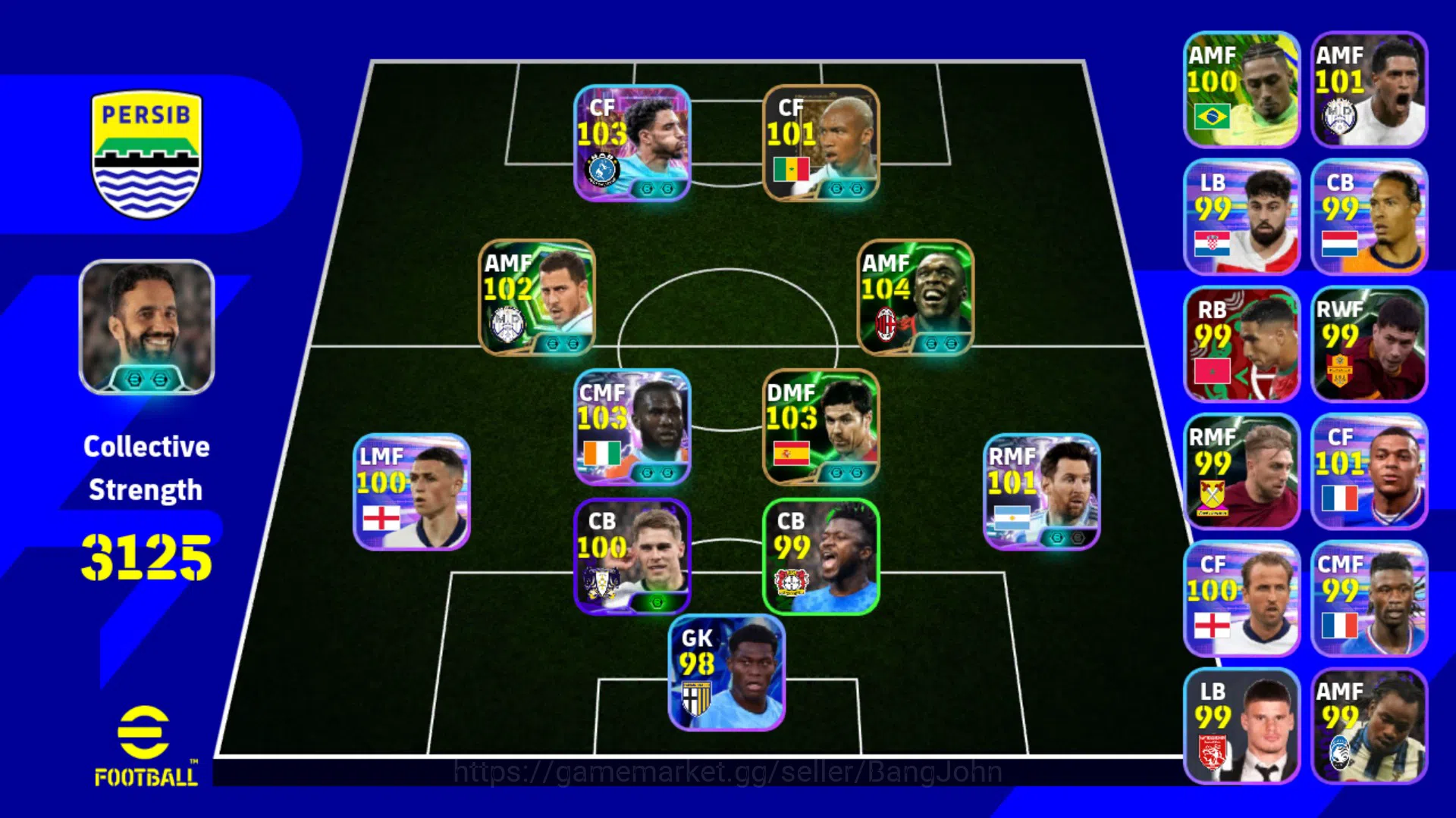eFootball Accounts Android Power 3125 | Omar Marmoush Show Time | Cla image 1